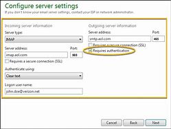 Image result for AOL Mail Settings for Verizon