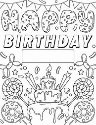 Image result for Happy Birthday Coloring Page 90