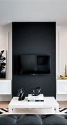 Image result for Flat Screen TV On Wall Black and White