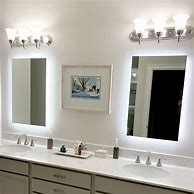 Image result for Wall Lights Next to Double Mirror