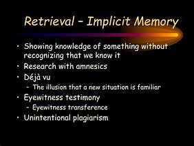 Image result for Image Related to Implicit Memory
