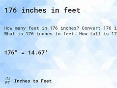 Image result for 176 in Feet