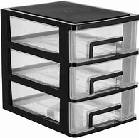 Image result for 3 Drawer Plastic Organizer