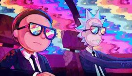 Image result for Rick and Morty with Rainbow Illusions