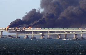 Image result for Kerch Strait Bridge Blown Up