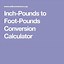 Image result for Inch to Foot Pounds Conversion Chart