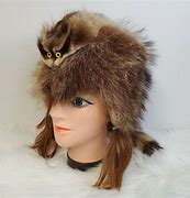 Image result for Coonskin Hat with Face