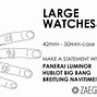 Image result for Watch Sizes On Wrist