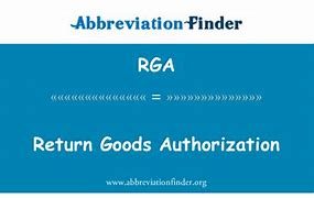 Image result for RGA Meaning