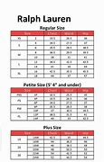 Image result for Ralph Lauren Plus Size Chart