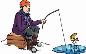 Image result for Ice Fishing Cartoon