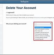 Image result for Instagram Delete Account Page
