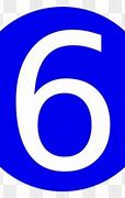 Image result for Blue Rounded Number 6