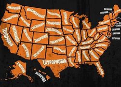 Image result for Us State Map No Words