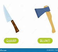 Image result for Sharp and Blunt Flashcard