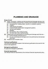 Image result for Plumbing Scope of Work Template
