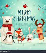 Image result for Merry Christmas and Happy New Year Cartoon