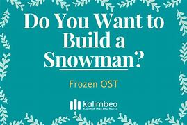 Image result for Do You Want to Build a Snowman Valentine