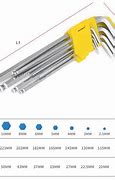 Image result for Hex Key Size Chart