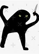 Image result for Cursed Black Cat Standing Meme