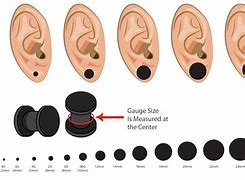 Image result for Ear Gauge Size Examples