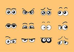 Image result for Cartoon Eyes with Orange Background