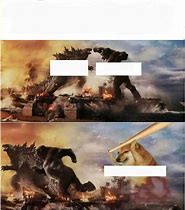 Image result for Doge Vs. Godzilla Meme Template
