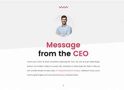 Image result for CEO Message Page Design