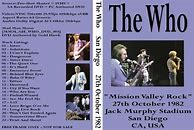 Image result for Poster for the Who Tour 1982 San Diego Appearance