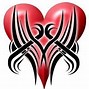 Image result for Black Tribal Heart Tattoo