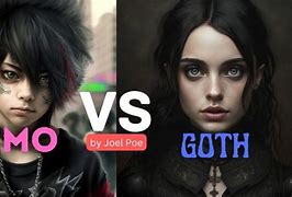 Image result for Goth vs Emo Kids