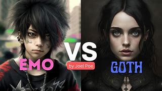 Image result for What Is the Difference Between a Goth and Emo