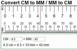 Image result for 53mm to Cm