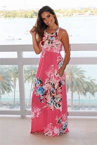 Image result for Pink Floral Maxi Dress