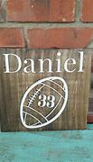 Image result for Wood Football Signs