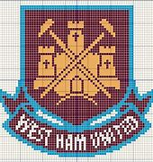 Image result for West Ham Badge Pixel Art Easy