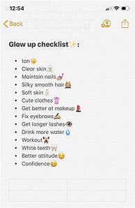Image result for Glow Up Checklist