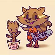 Image result for Rocket Raccoon and Groot Tattoo
