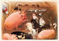 Image result for Animal Farm George Orwell Drawing