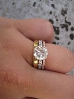 Image result for Silver Wedding Ring Gold Band