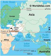 Image result for Lebanon On Asia Map