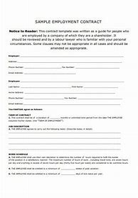 Image result for Employment Contract of Agreement