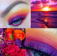 Image result for Eye Makeup Green with Pink Design