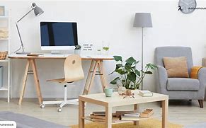 Image result for Living Room with Desk Setup