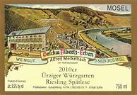 Image result for Alfred Merkelbach Urziger Wurzgarten Riesling Beerenauslese