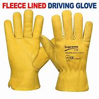 Image result for Yellow Leather Gardening Gloves