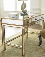 Image result for Small Brown Mirrored Desk