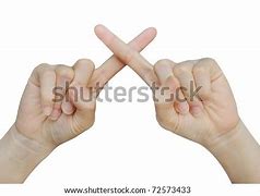 Image result for Cross with Fingers Stay Back