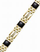 Image result for Men's Gold Onyx Diamond Bracelet