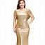 Image result for Plus Size Gold Sequin Dresses